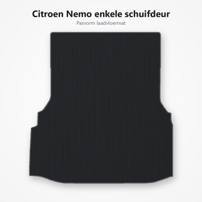 Laadvloermat Citroen Nemo vanaf 2007 enkele schuifdeur